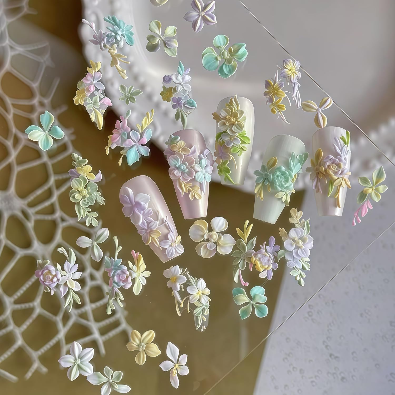 3D Flowers Nail Mold Silicone  - Resin Art Images reseña y precio