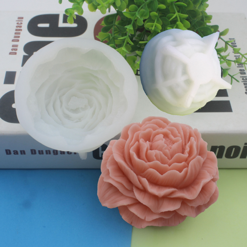 Large Peony Flower Silicone Ca - Resin Art Furniture reseña y precio