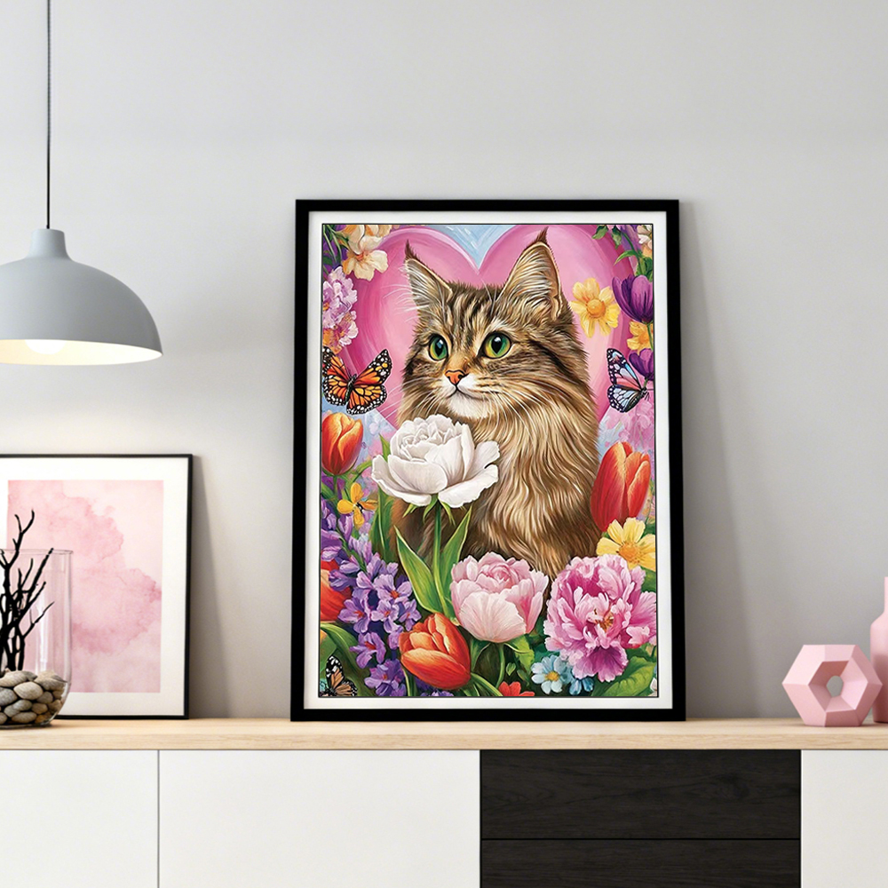 HUACAN Diamond Embroidery Cat  - Resin Art Rose reseña y precio