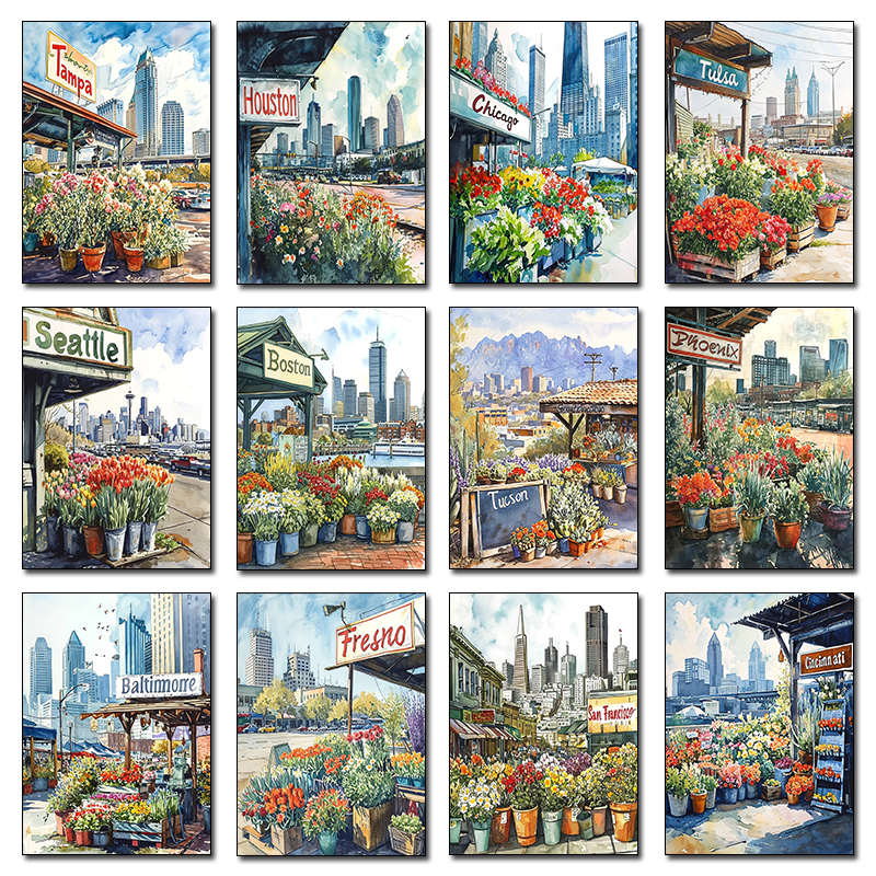 Classic Street Flower Shops in - Resin Art With Flowers reseña y precio
