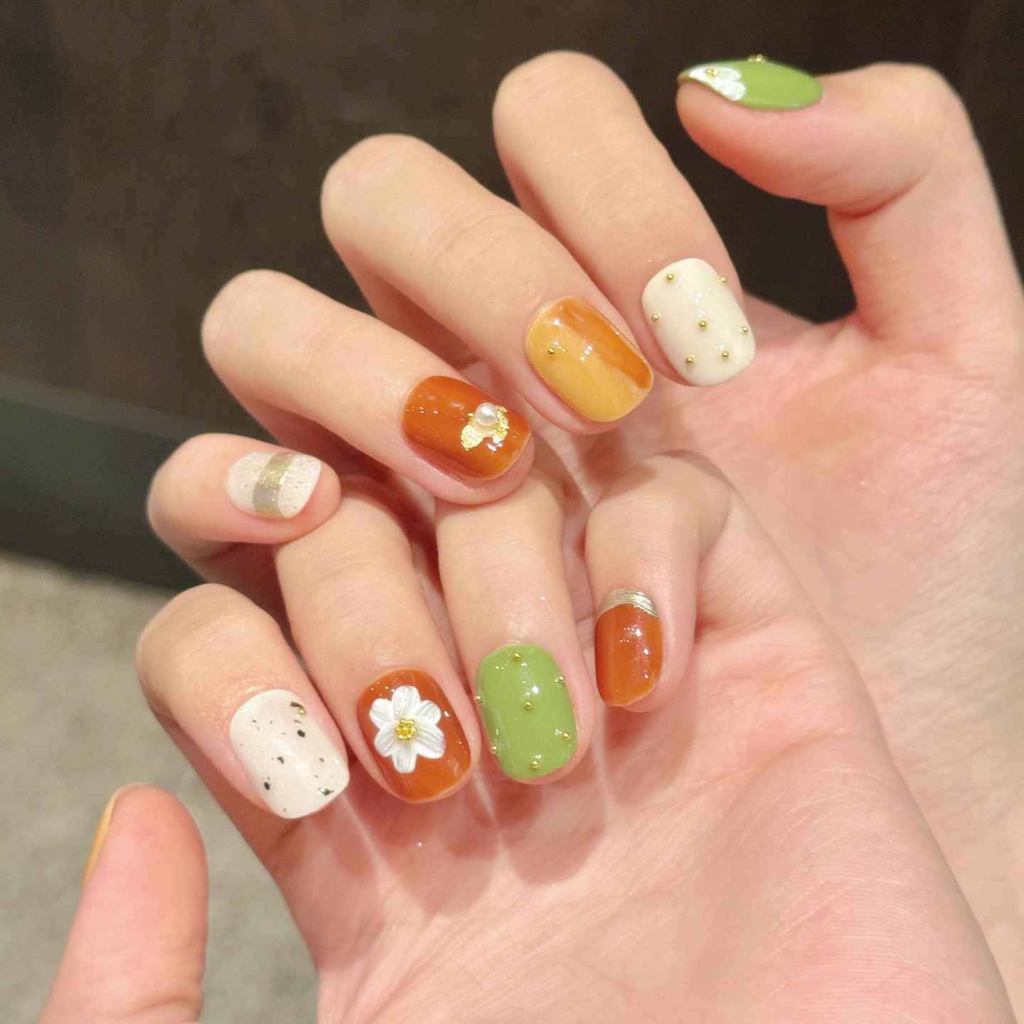10pcs Pure Hand Pressed Short  - Resin Art With Flowers reseña y precio