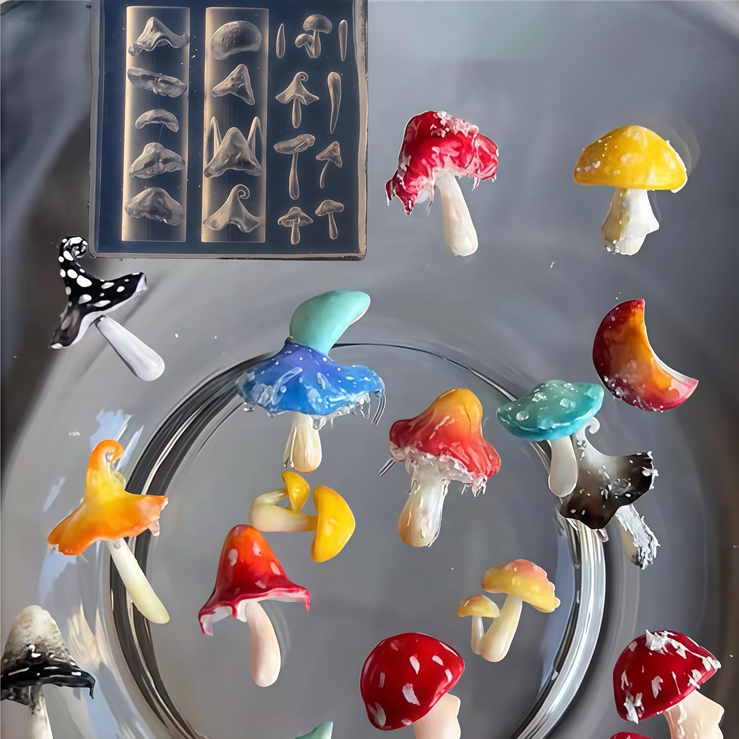 3D Mushroom Nail Mold Silicone - Resin Art Images reseña y precio
