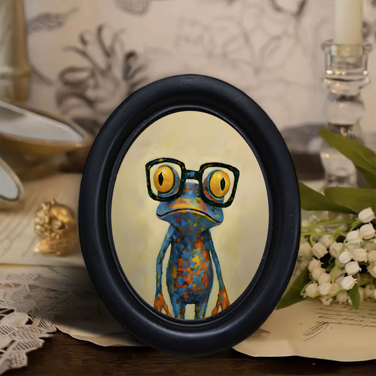 1 Piece of Trendy Frog-Pattern - Resin Art Frame reseña y precio