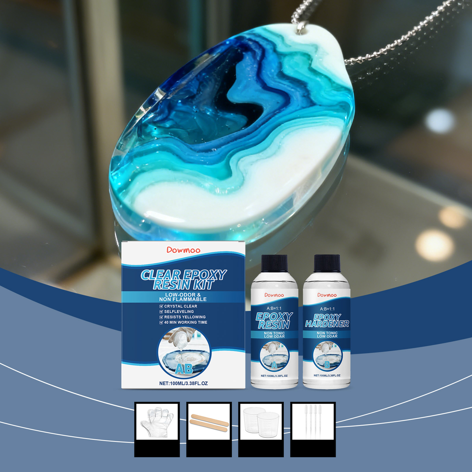 DIY Crystals Clear Epoxys Resi - Resin Art Epoxy reseña y precio