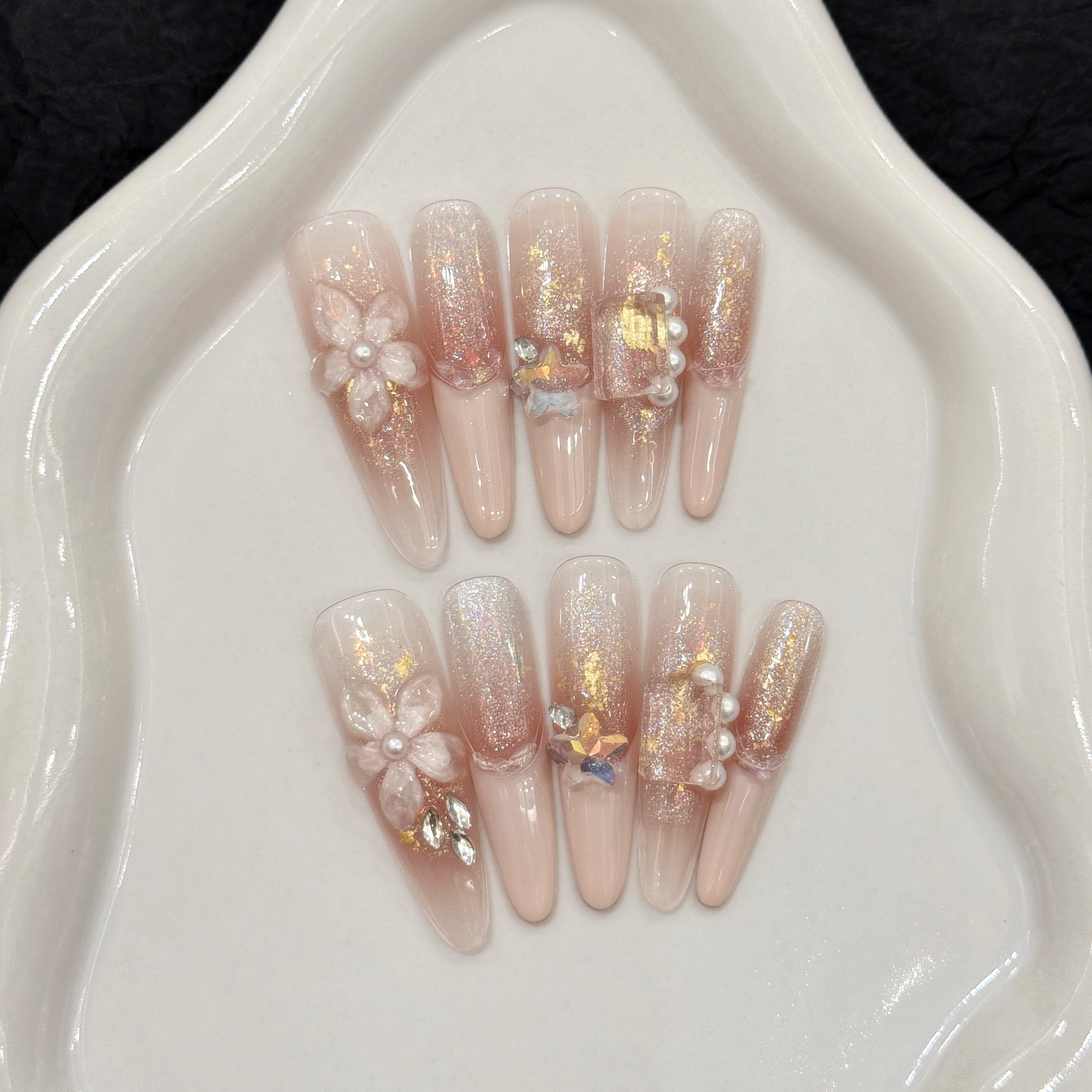 10pcs Pure Hand Pressed Stilet - Resin Art With Flowers reseña y precio