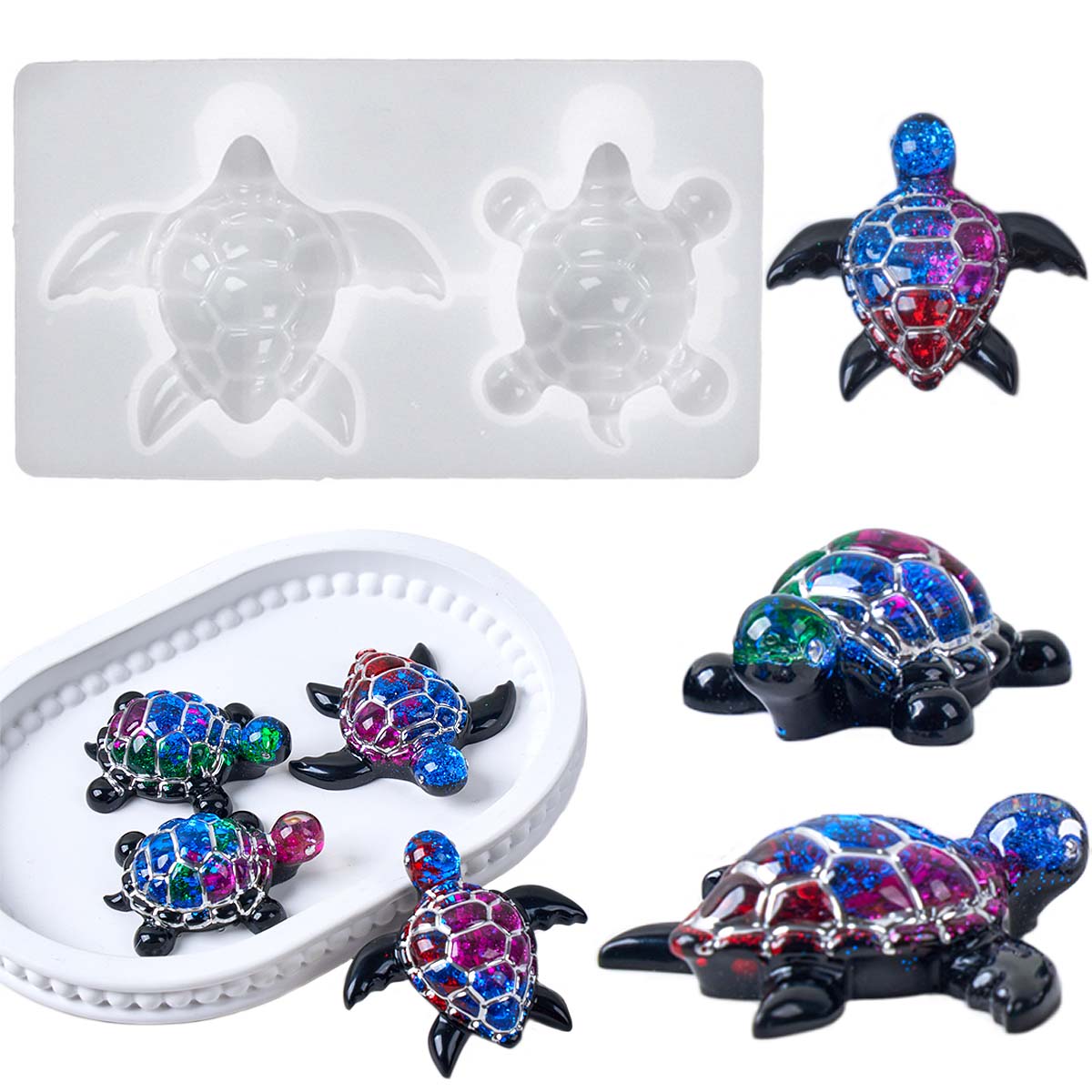 3D Sea Turtle Keychain Silicon - Resin Art Epoxy reseña y precio