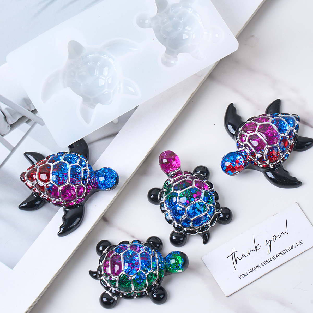 3D Sea Turtle Keychain Silicon - Resin Art Epoxy reseña y precio