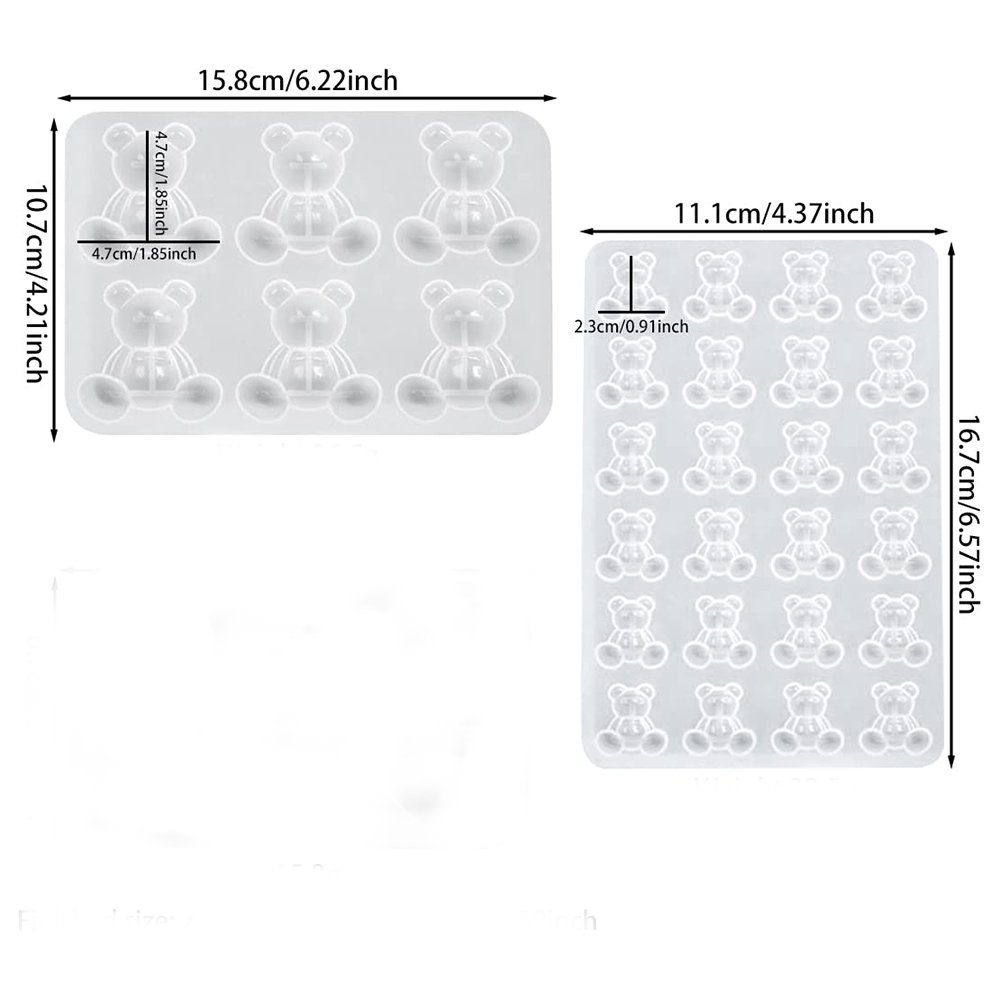 Crystal Bear Resin Silicone Mo - Resin Art Jewellery reseña y precio