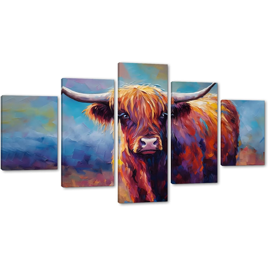 5 Highland Cow Images diamond  - Resin Art Images reseña y precio