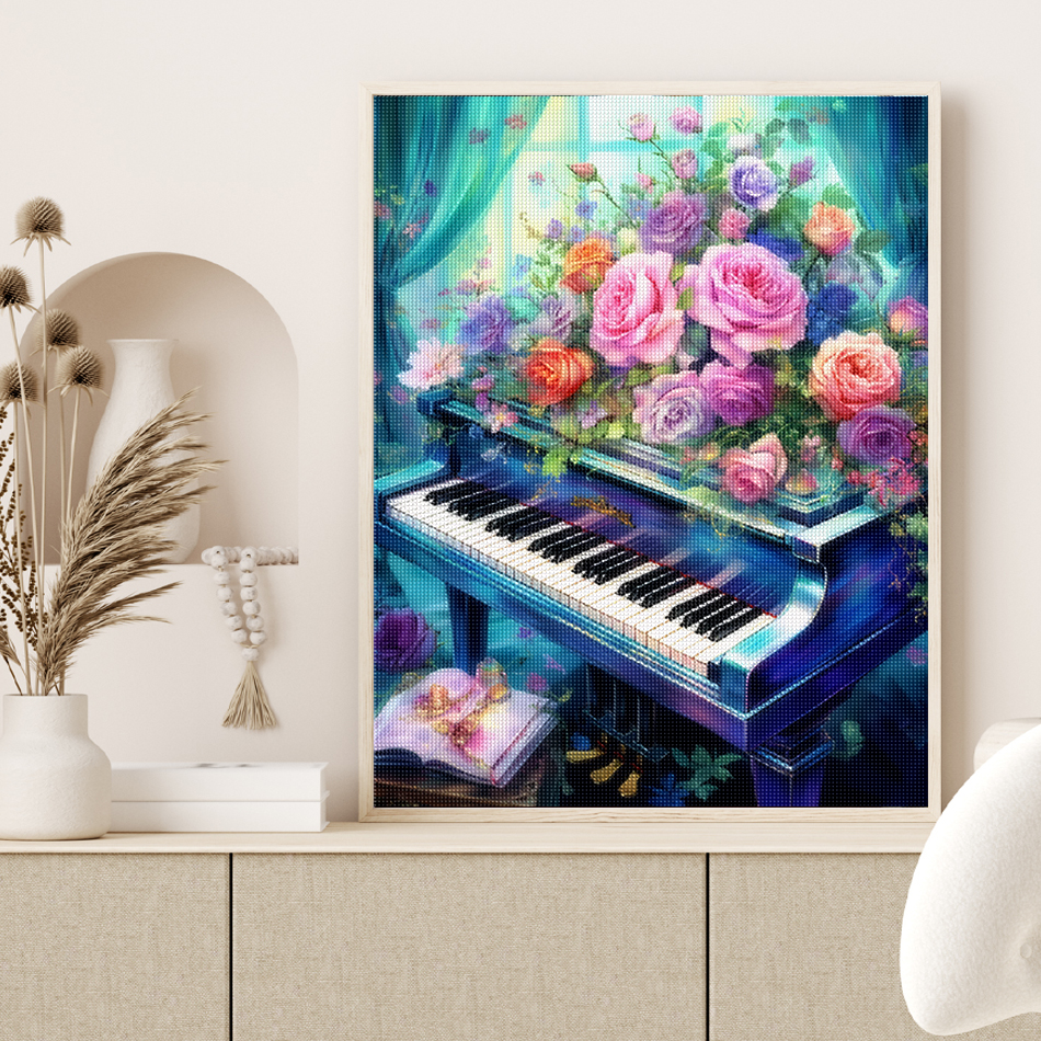1pc frameless  Diamond Paintin - Resin Art With Flowers reseña y precio