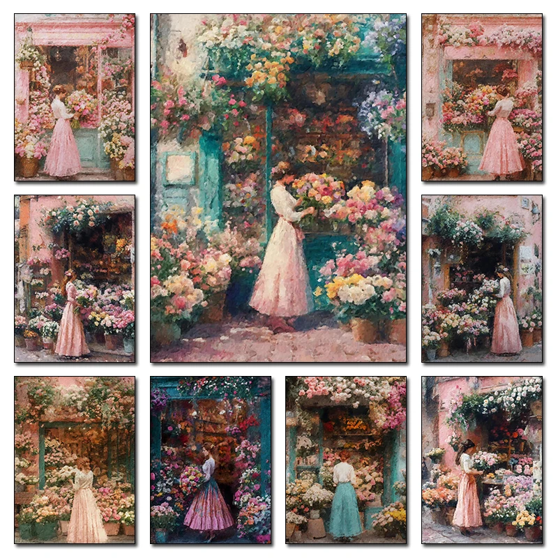 Retro Classic Street Flower Sh - Resin Art Of Flowers reseña y precio