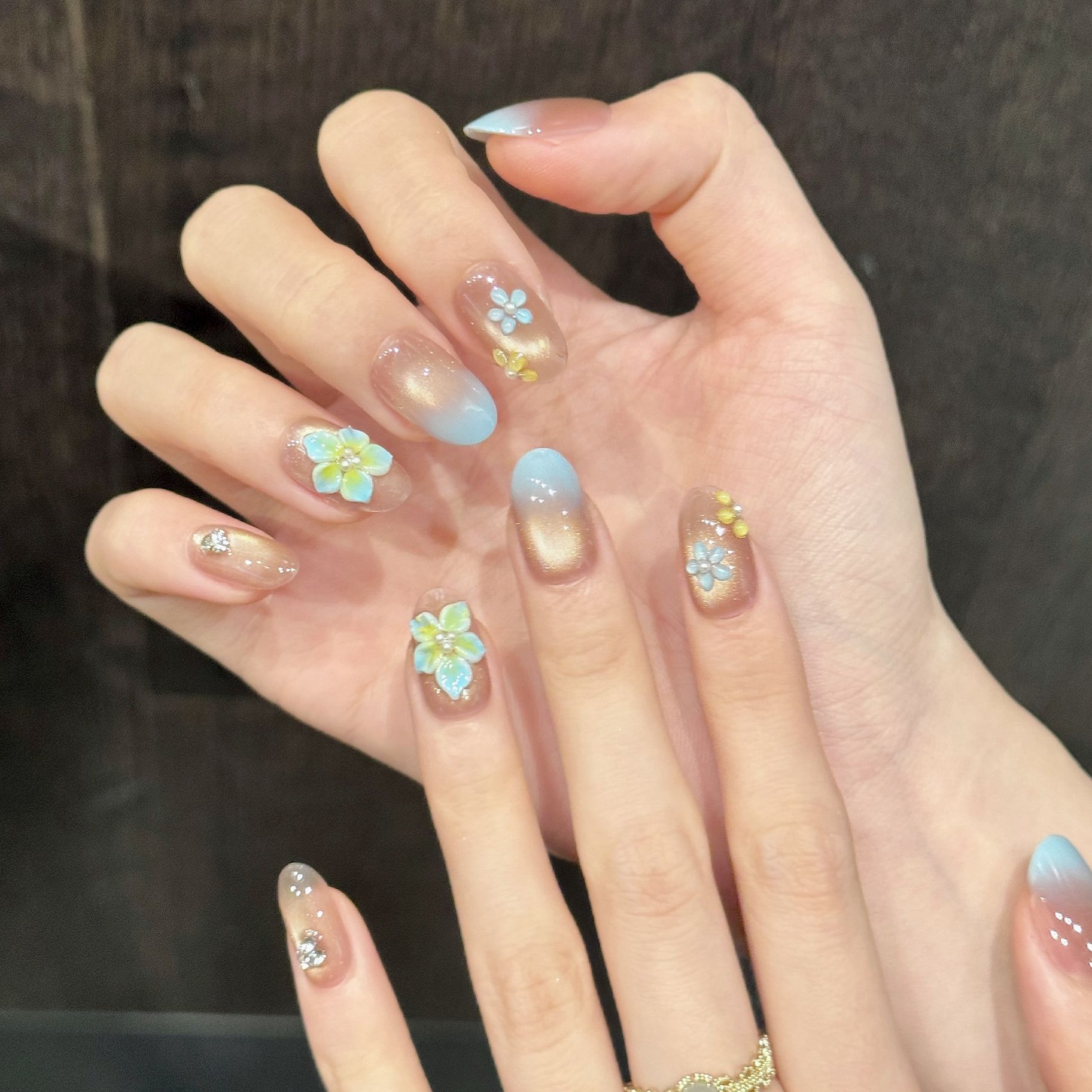 10pcs Pure Hand Pressed Short  - Resin Art With Flowers reseña y precio