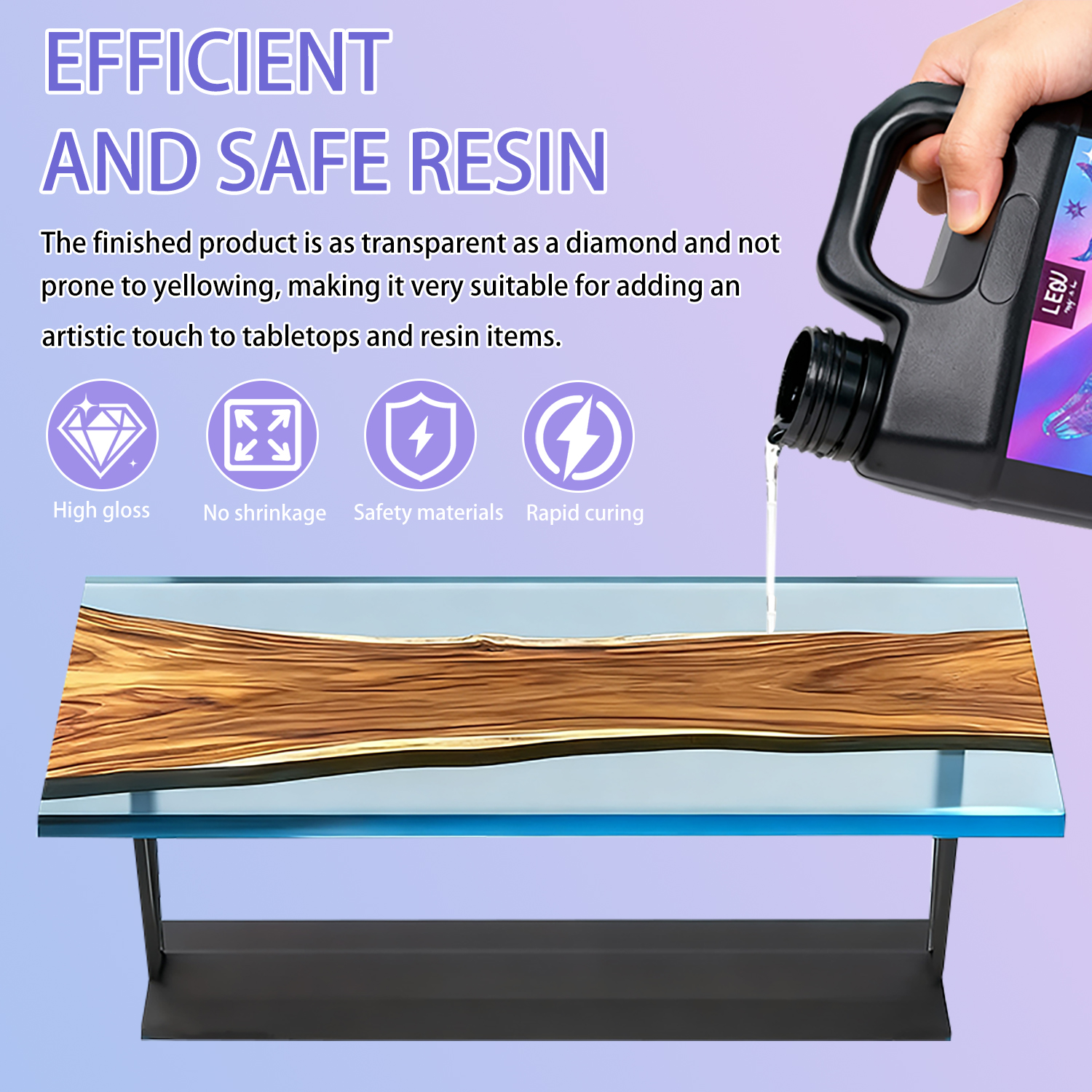 1000g UV Resin Crystal Clear H - Resin Art Epoxy reseña y precio